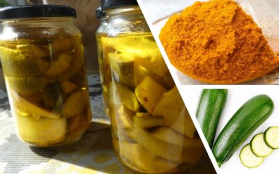 Les pickles : courgettes au curry