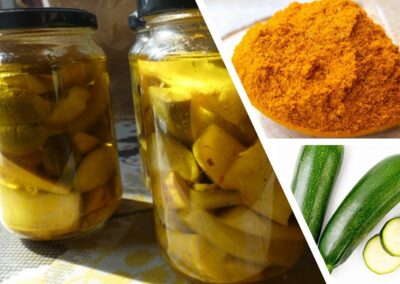Les pickles : courgettes au curry